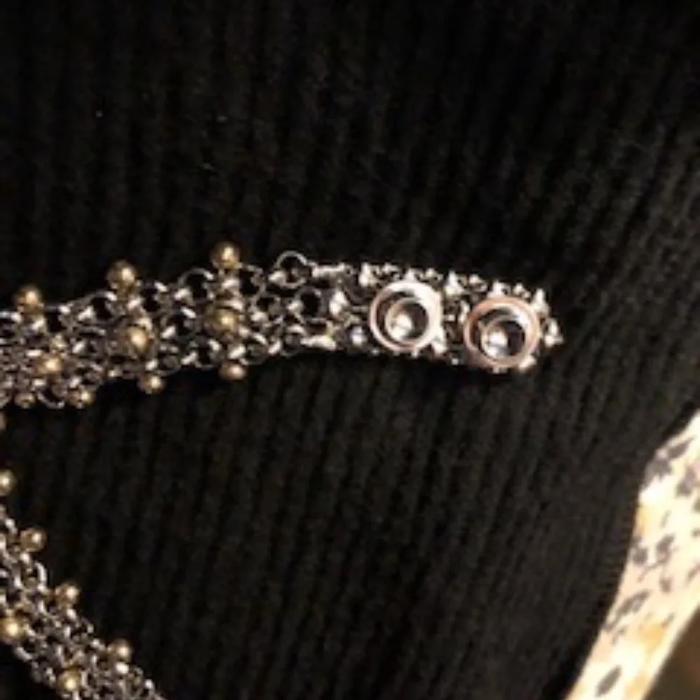 *HOST PICK* Sergio Gutierrez Chrome & Gold Finish Bracelet *NEW* - Picture 6 of 7